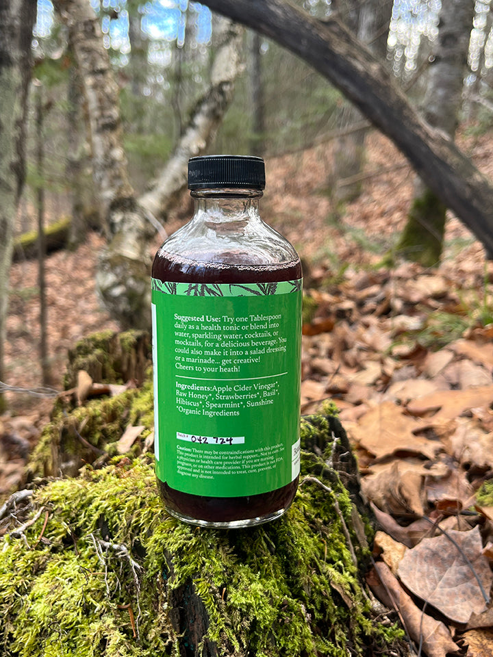 Strawberry Basil Botanically Infused Vinegar